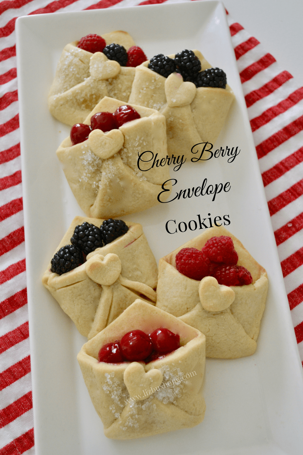 How to make Cherry Envelope Cookies lizbushong.com