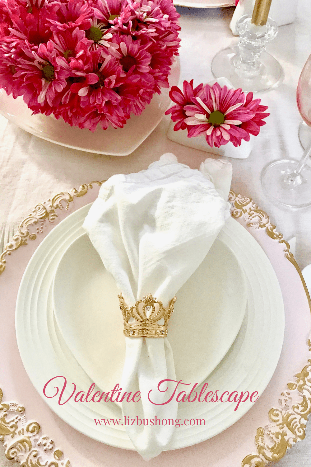 Gold & White Christmas TableSetting - Liz Bushong