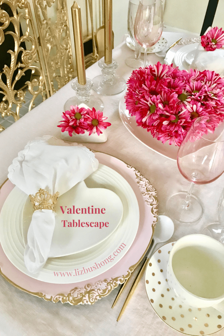 Valentines Day Dinner Tablescape