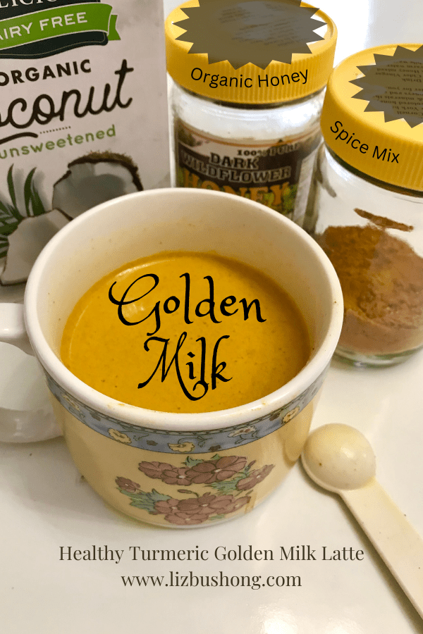 How to make Healthy Golden Milk Latte lizbushong.com 