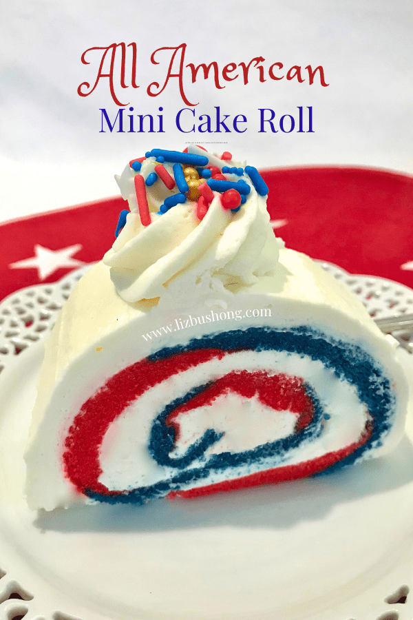 How to make red, white & blue cake roll, mini cake roll lizbushong.com