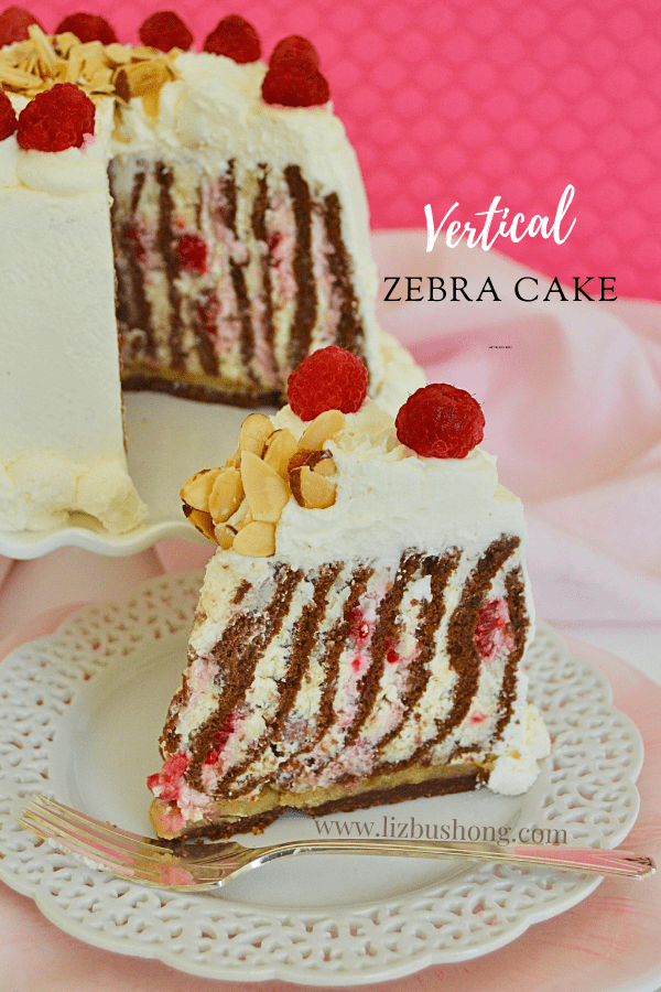 How to make Chocolate Raspberry Vertical Zebra Cake lizbushong.com