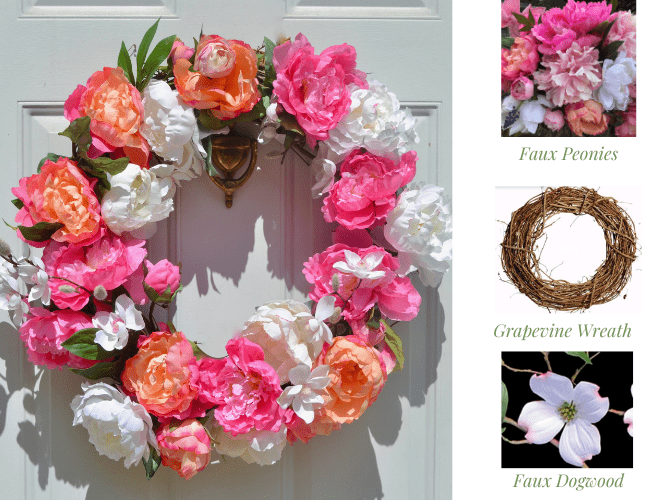 How to make a peony wreath Tutorial lizbushong.com