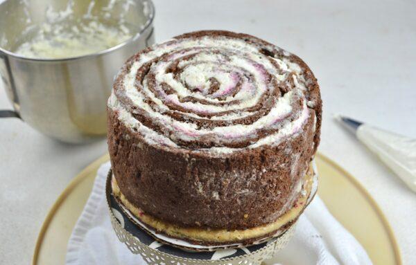 Chocolate Raspberry Zebra Cake - Liz Bushong