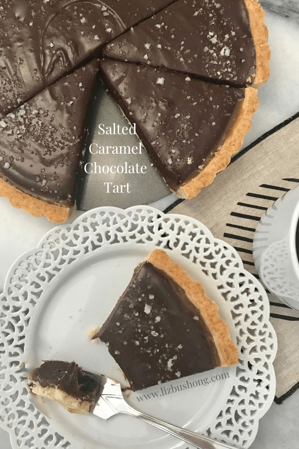 Salted Caramel chocolate tart lizbushong.com