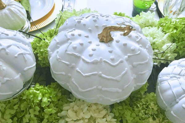 White & Gold Pumpkins DIY