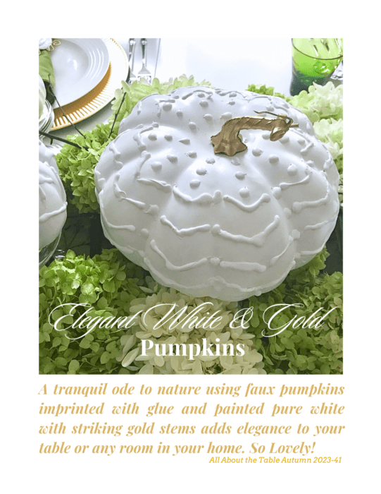 How to Make Faux White & Gold Glue Dot pumpkins DIy Decor lizbushong.com