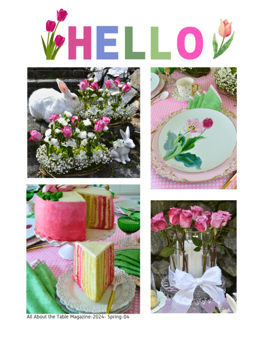 Hello spring collage All about the table issue 2024