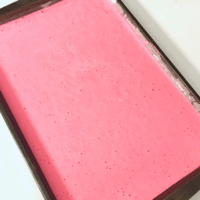How to make a Swiss Almond Pink Vertical Cake sponge batter lizbushong.com
