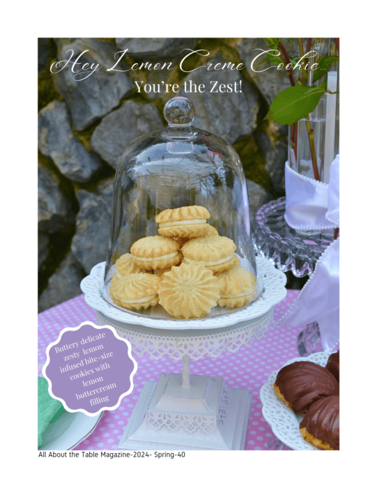 Preview page-All about the table spring issue 2024-Lemon Creme Cookies