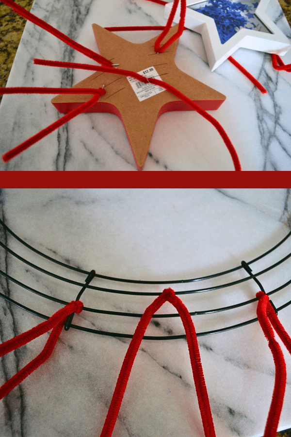 DIY Patriotic Ribbon Wreath lizbushong.com