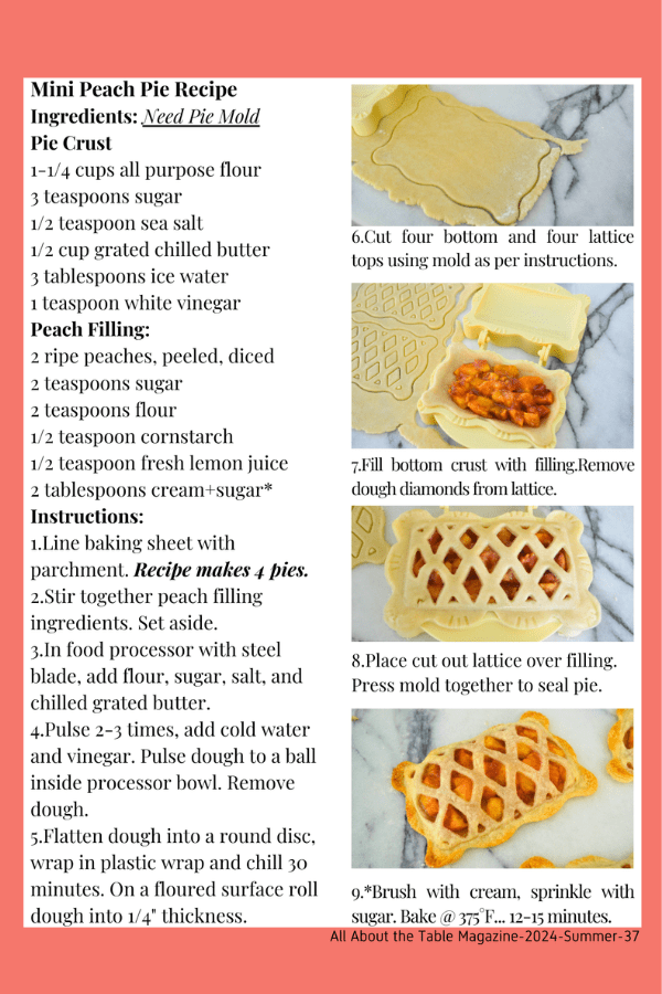 How to make Mini peach pies using lattice mold lizbushong.com