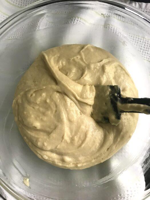 Apple Fritter Coffee Cake Batter in a bowl