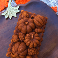 How to make a harvest bounty pumpkin loaf with cream cheese swirl lizbushong.com