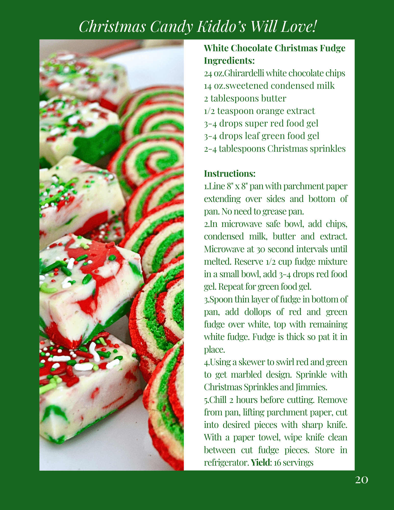 Christmas cookie Tray-White chocolate fudge recipe