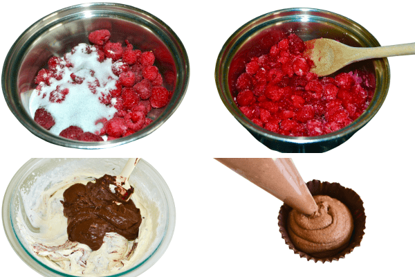 Raspberry Chocolate Mousse Cup Dessert