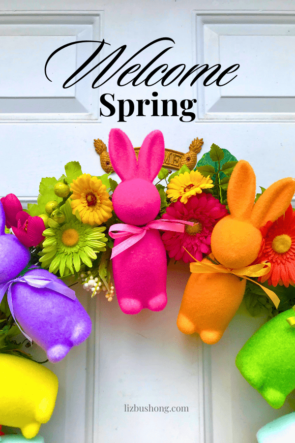 Springtime Bunnies and Blossoms Wreath