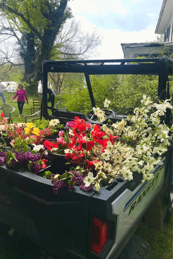 Make a Spring Fresh Flower Centerpiece- Aunt Willies Wildflowers Farm lizbushong.com