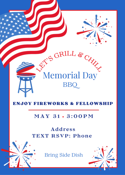 Memorial Day or 4th of July Personalized Invitation