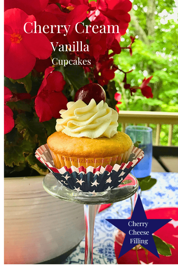 Vanilla Cherry Filled cupcakes  home page 