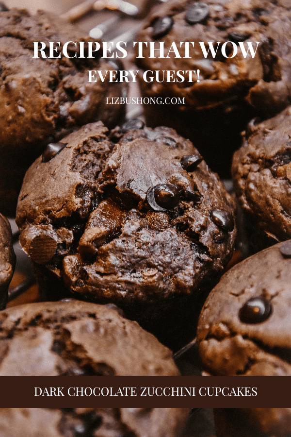 How to make dark chocolate walnut zucchini cupcakes or muffins lizbushong.com