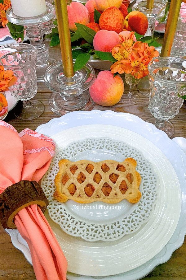 Peaches and Cream Lattice Turnover lizbushong.com