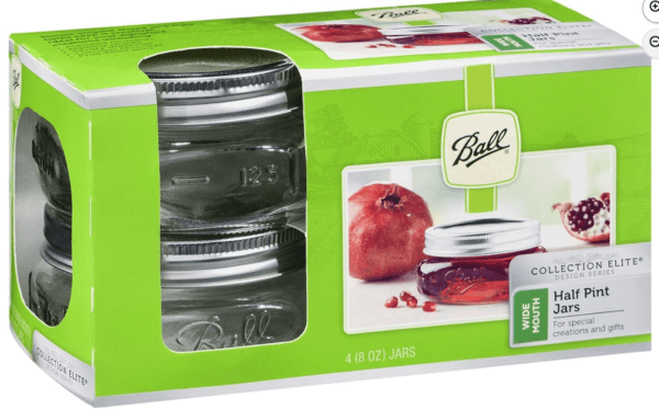 Half pint mason jars 8 ounce  used for canning curd, jams and jellies, desserts 