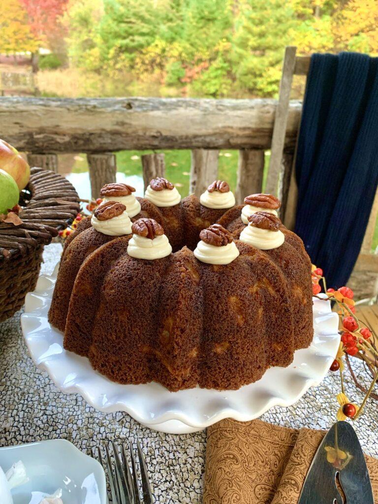 How to make Apple bundt cake with brown sugar glaze lizbushong.com