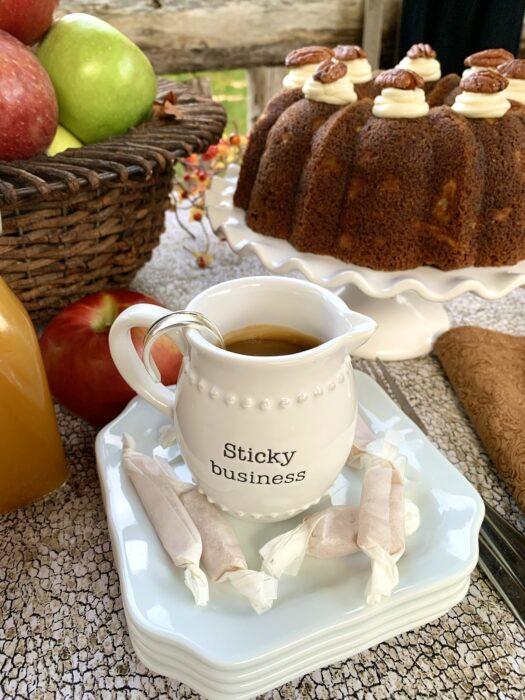 How to make Brown sugar glaze for Apple Bundt cake lizbushong.com