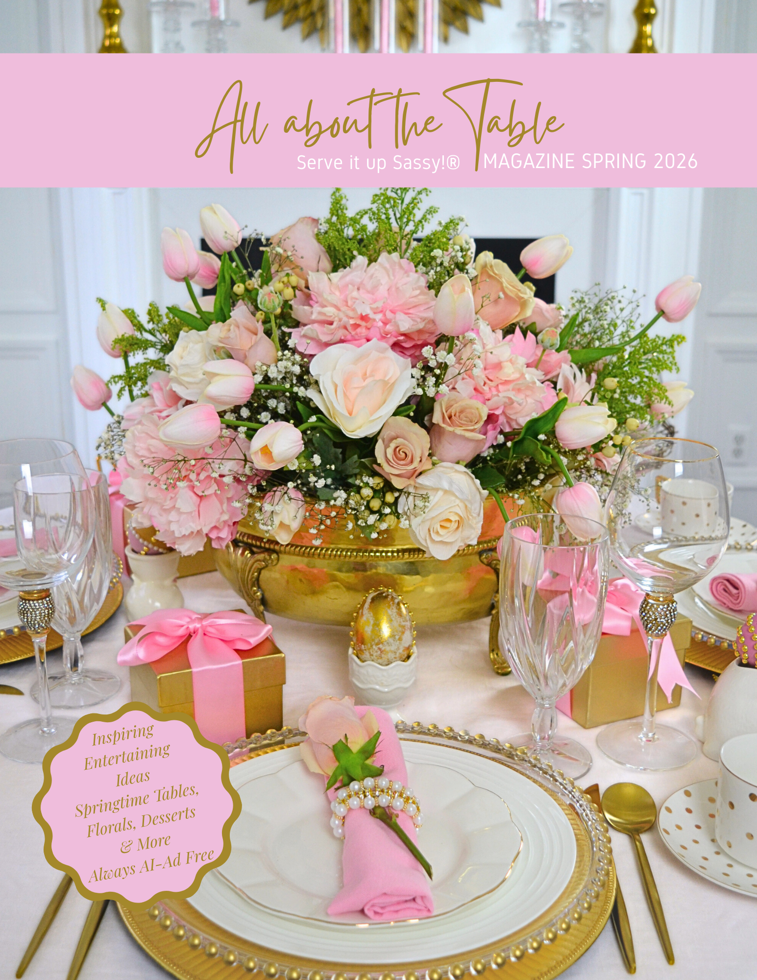 All About the Table Magazine Spring issue Cover lizbushong.com