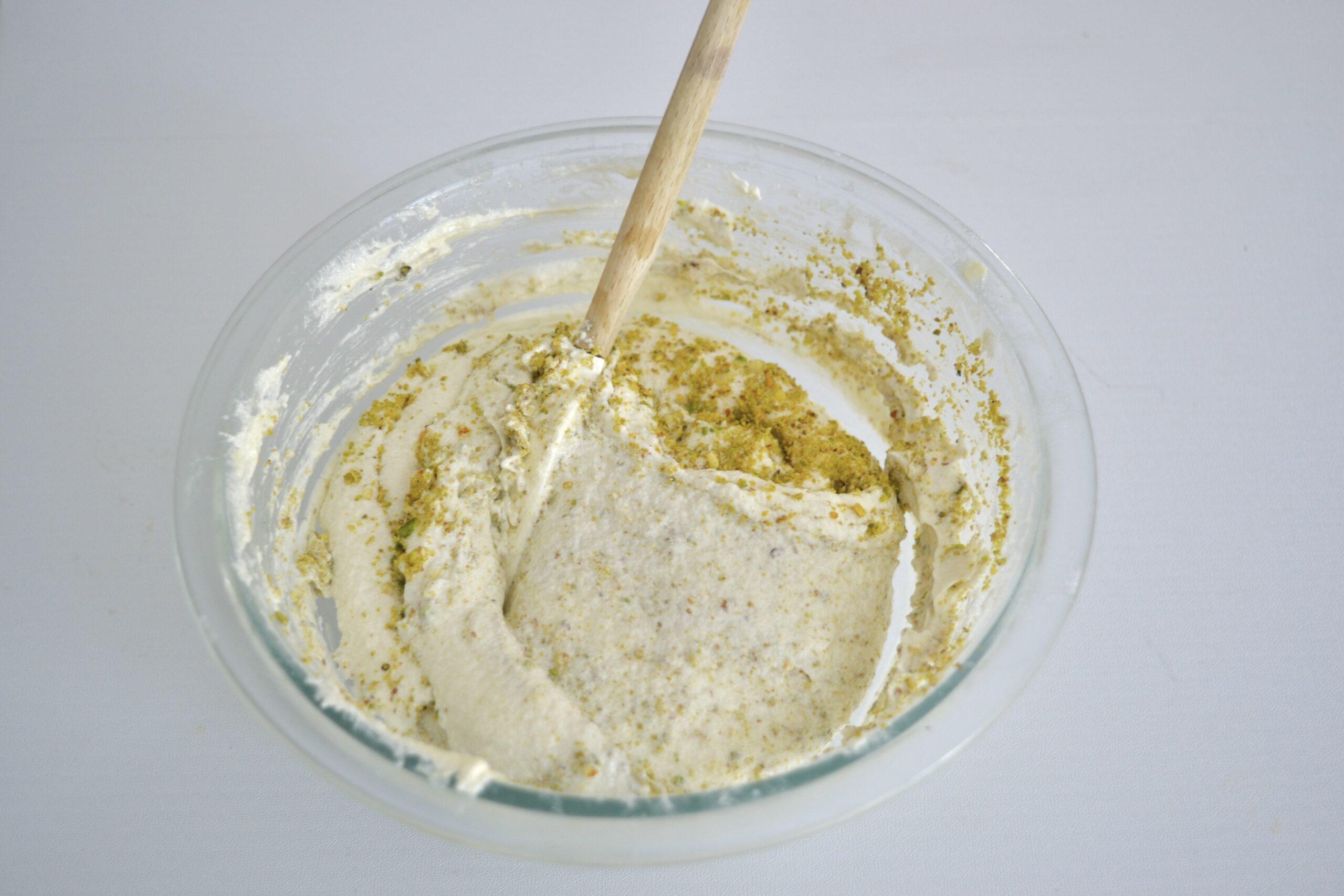Pistachio cake directions-combine cake ingredients pistachio cake lizbushong.com