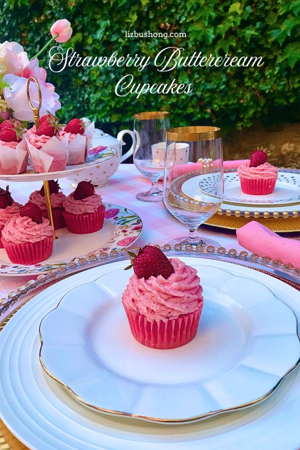 How to Make Strawberry Buttercream Cupcakes lizbushong.com