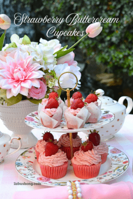 How to Make Strawberry Buttercream Cupcakes lizbushong.com