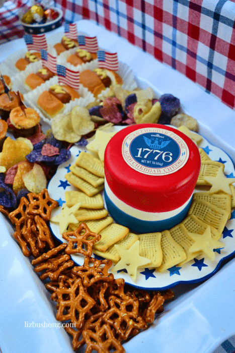 250th Celebration 4th of July charcuterie board/table lizbushong.com