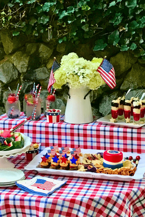 250th Celebration 4th of July charcuterie board/table lizbushong.com